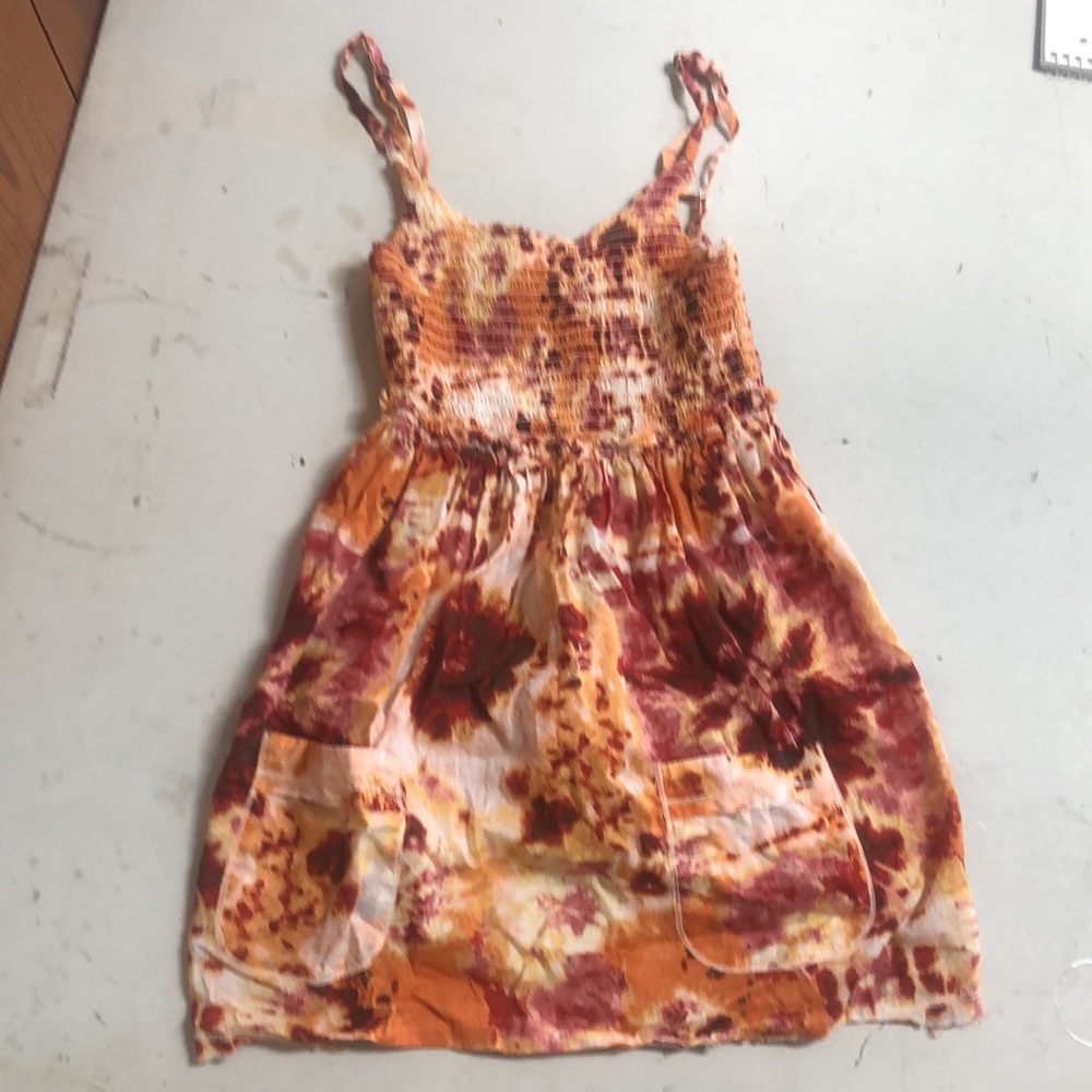 Tie dye smock top 🧡